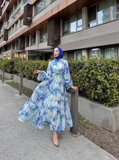 CAVALLİ ELBİSE MAVİ 