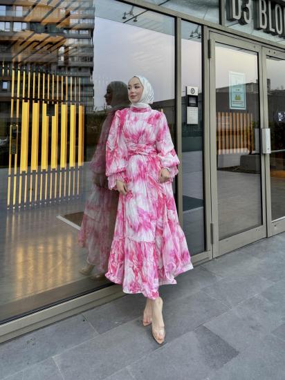 CAVALLİ ELBİSE PEMBE